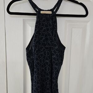 Michael Kors Black Dress with Blue Accents